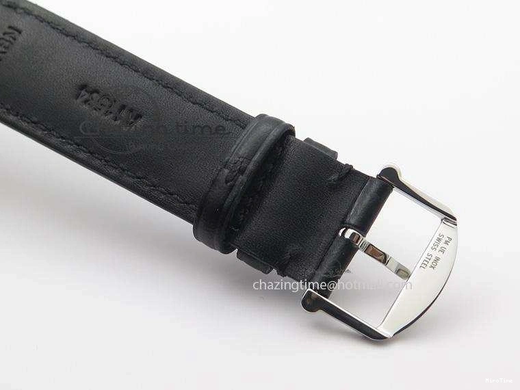 MIROTIME 0511 GoodFit Portofino SCHAFFHAUSEN SS MKF 1:1 V2 Best Edition Black Dial On Black Leather Strap A 7350
